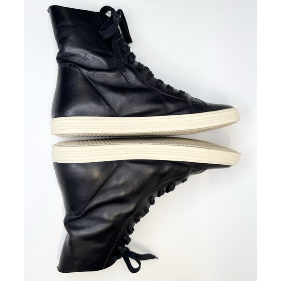 Rick Owens sneaker 42.5 Mastodon Black Leather Lace Up High Top - Picture 6 of 9